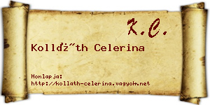 Kolláth Celerina névjegykártya
